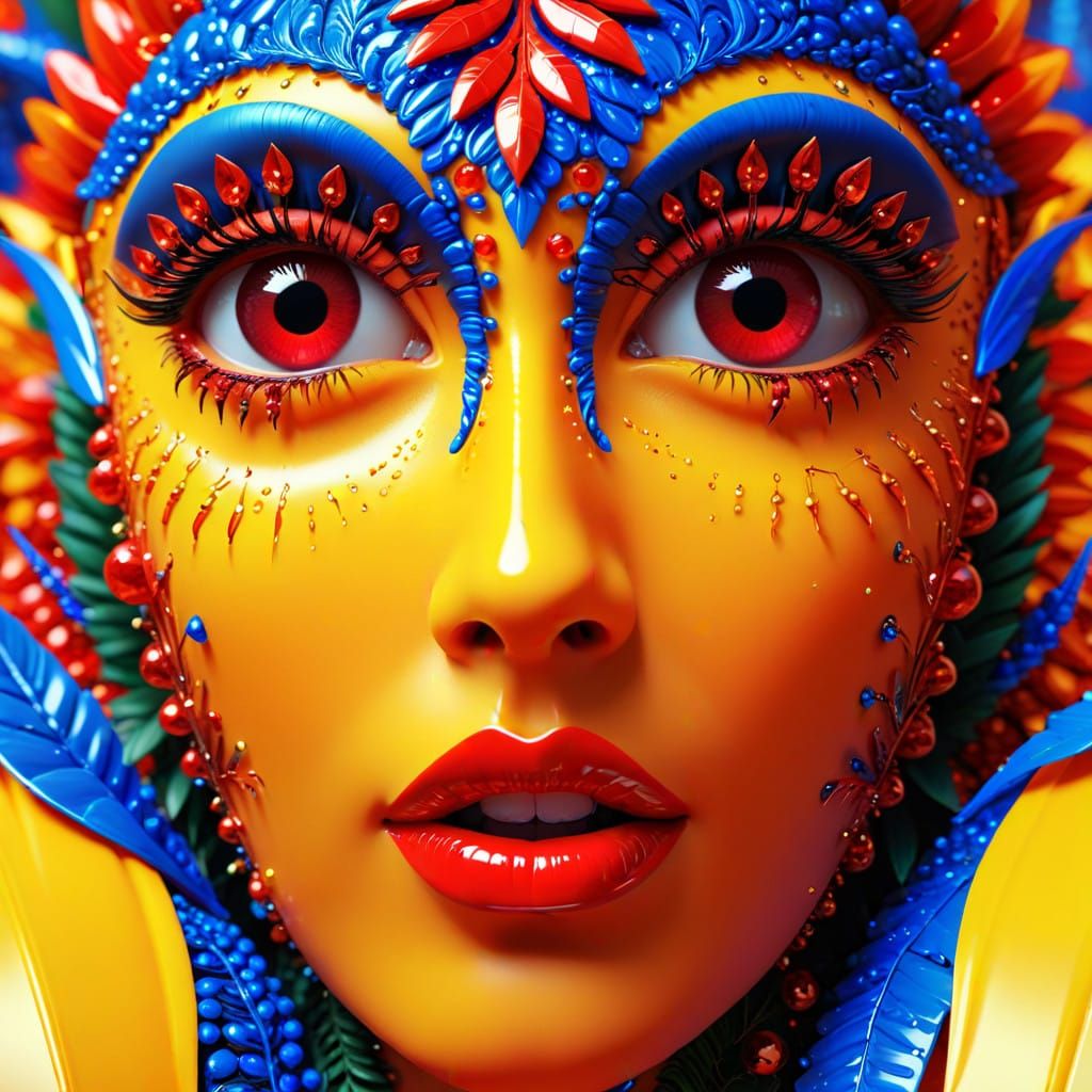 Glamorous Maximalist Fractal Landscape in Photorealistic 3D