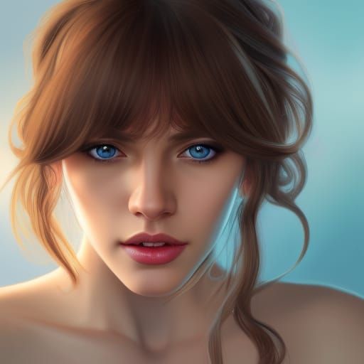 Detailed Portrait of a Girl in Digital Art Style