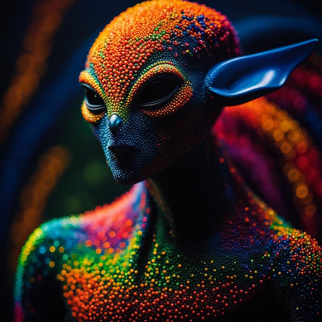 Alien - pointillism style