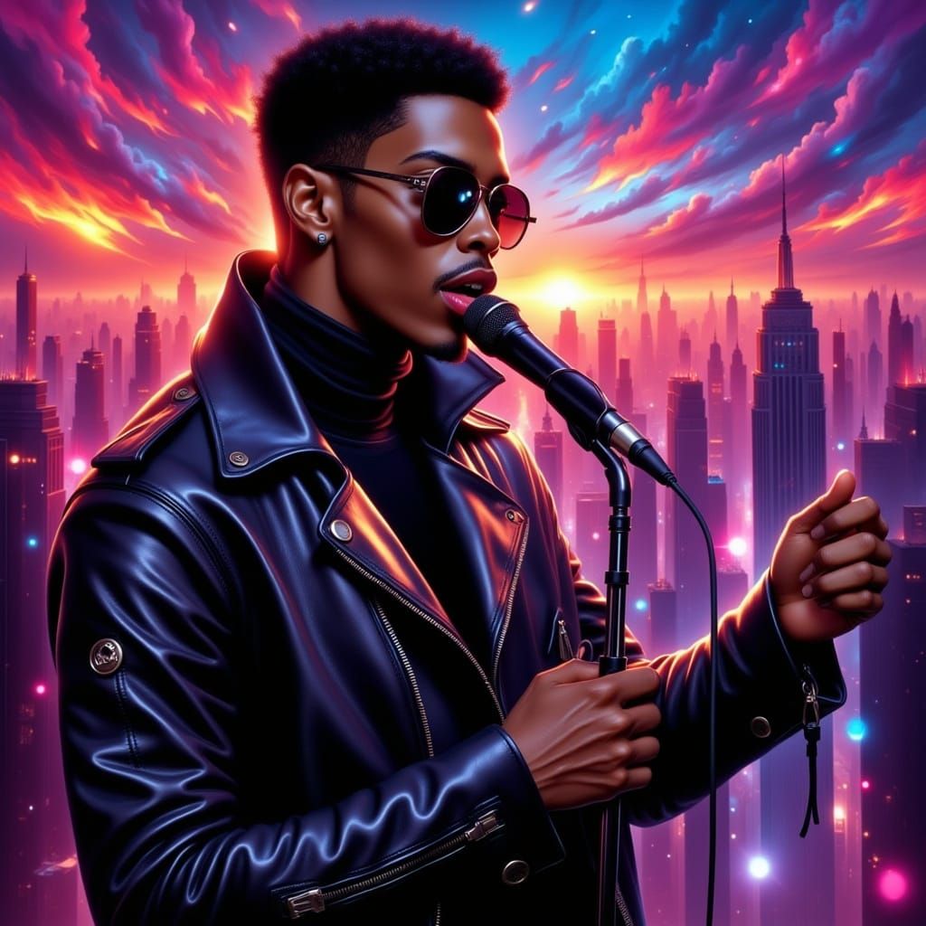 Hyperreal Pop Star Performs an Upbeat Song