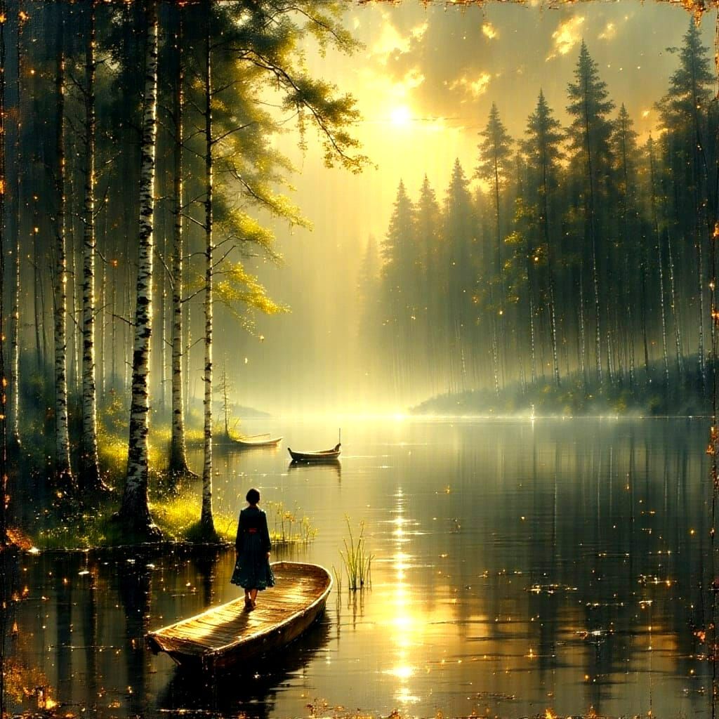 Romantic Candlelit Moment on a Serene Lakeside