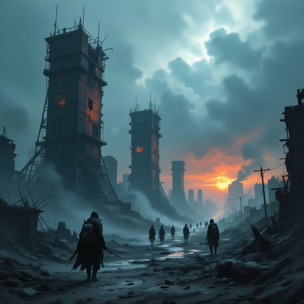 Post-Apocalyptic Landscape with Maze Runner & Hunger Games E...