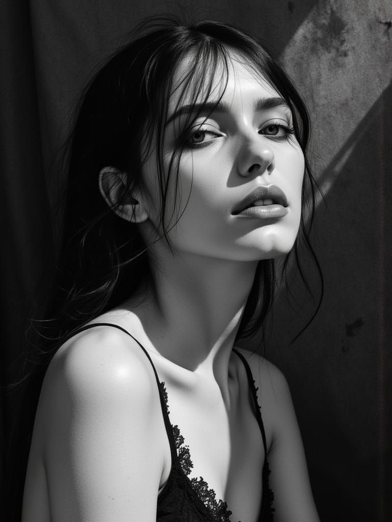 Moody Portrait in Colored Pencil Realism