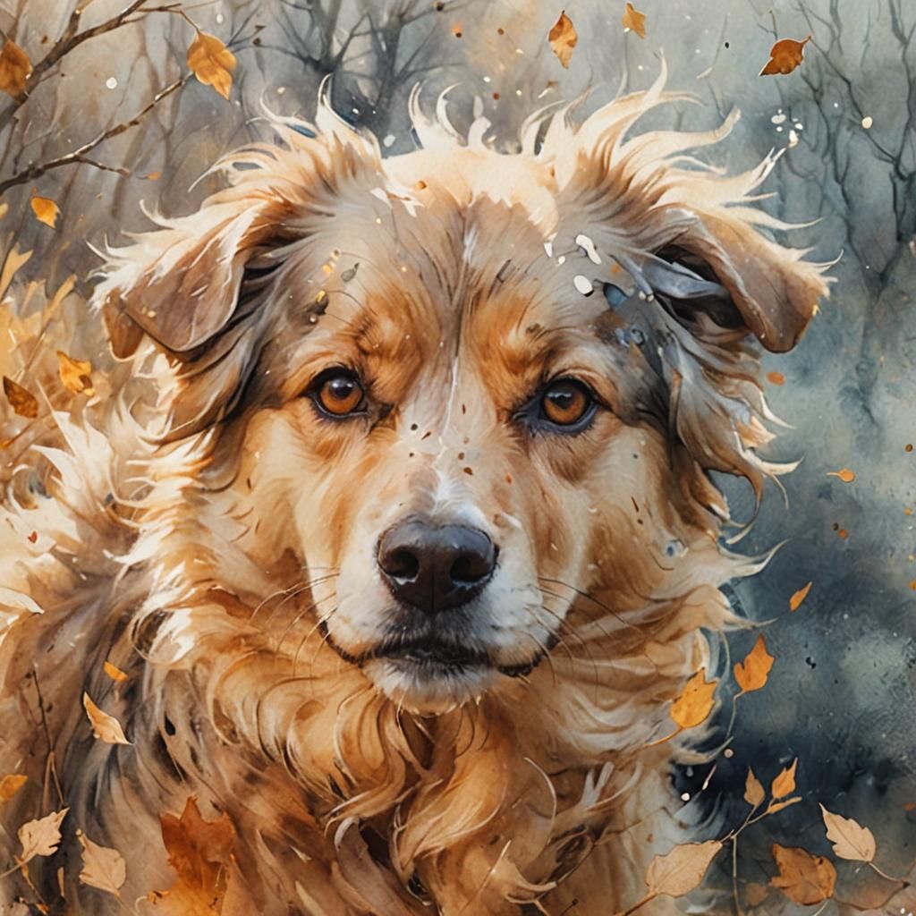 Soothing Whispers of the Wind on a Gentle Hound's Face