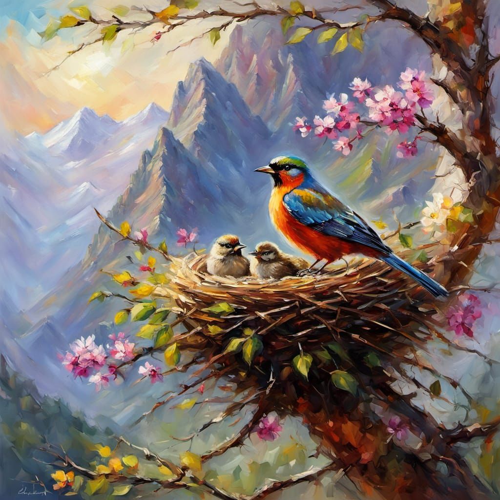 Birds must not be afraid of the high!