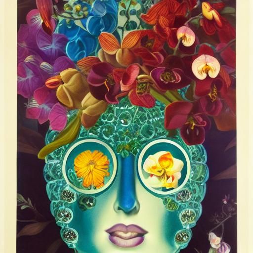 Surreal Flower Face