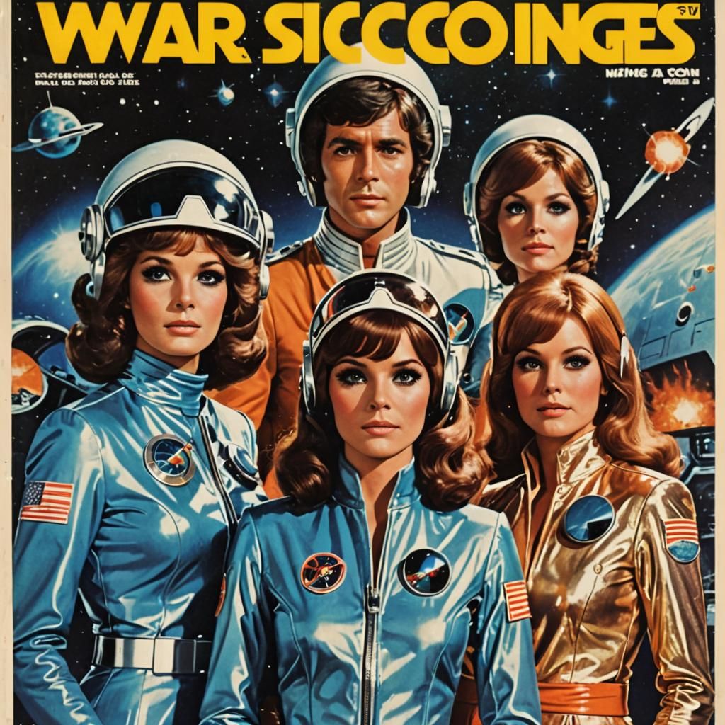 Retro-Futuristic 70s Space War TV Series Poster