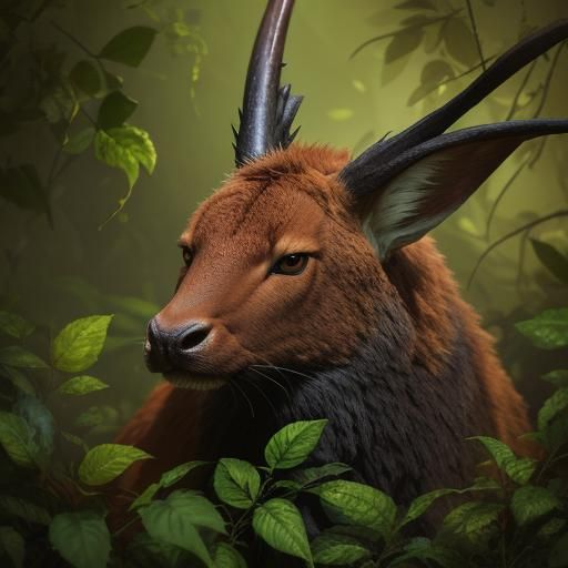Saola Portrait in Oil Painting Style