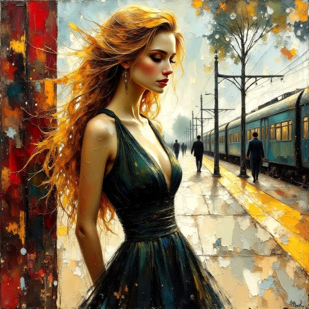 Textured Impasto Painting with Volumetric Brush Strokes