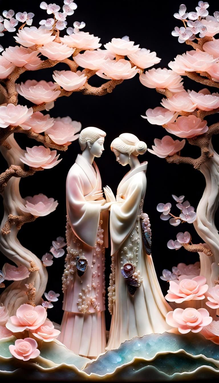 Romantic Japanese Panel: Couple Meeting in Paradise