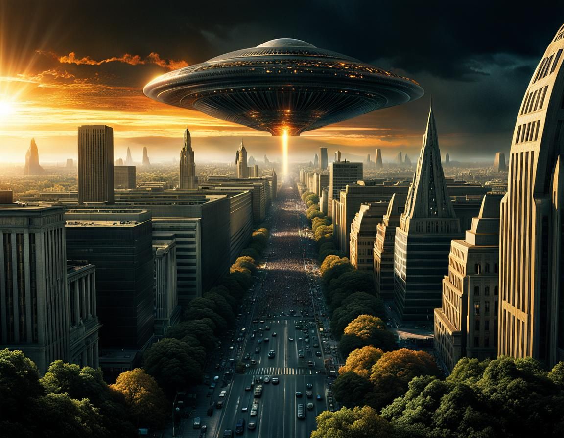 Apocalyptic Alien Invasion Matte Painting