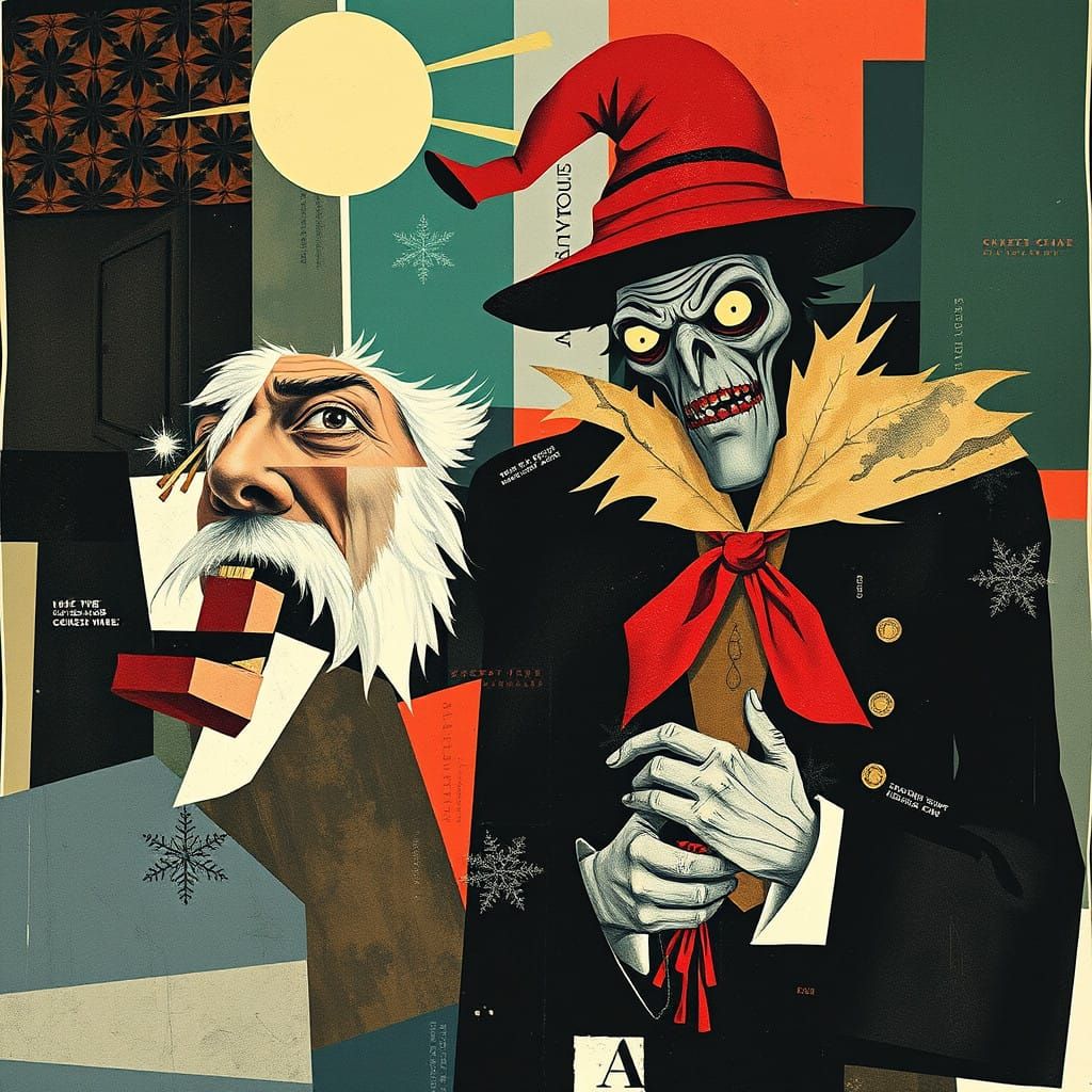 Ethereal Christmas Dreams in Constructivist Style