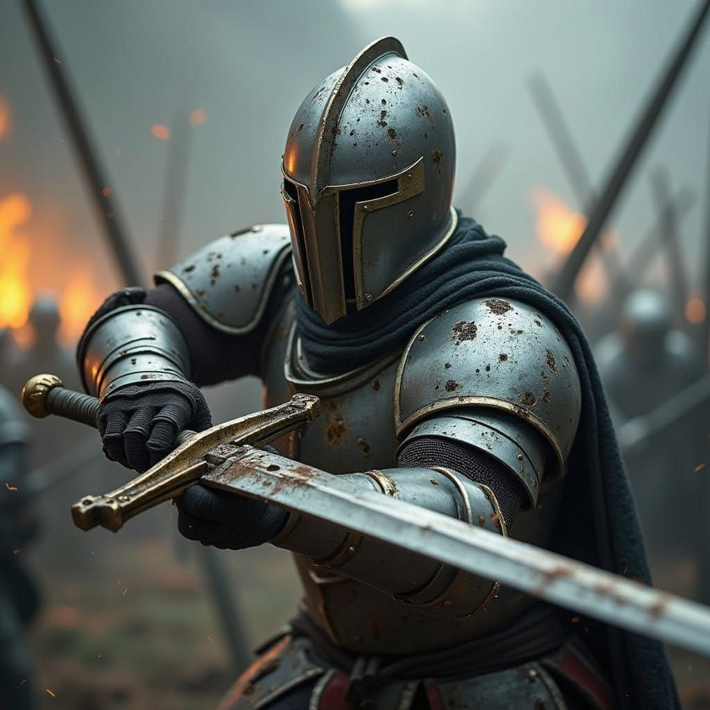 Cyberpunk-Style Knight in Elden Ring Armor