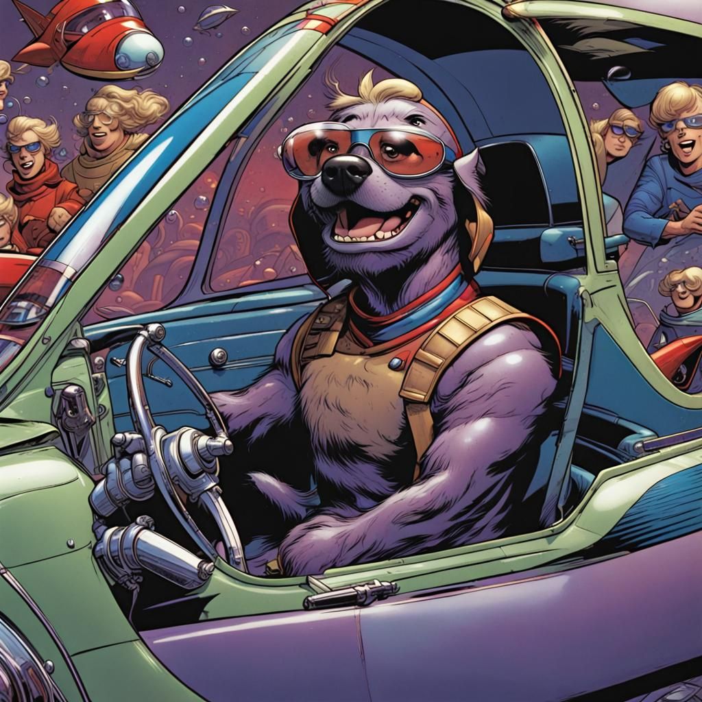 The dastardly and Mutley car from the Whacky races, pointed ...