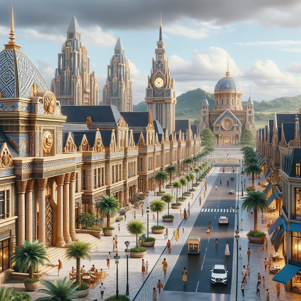 Stunning Tswana-Inspired City of Elegance and Wonder