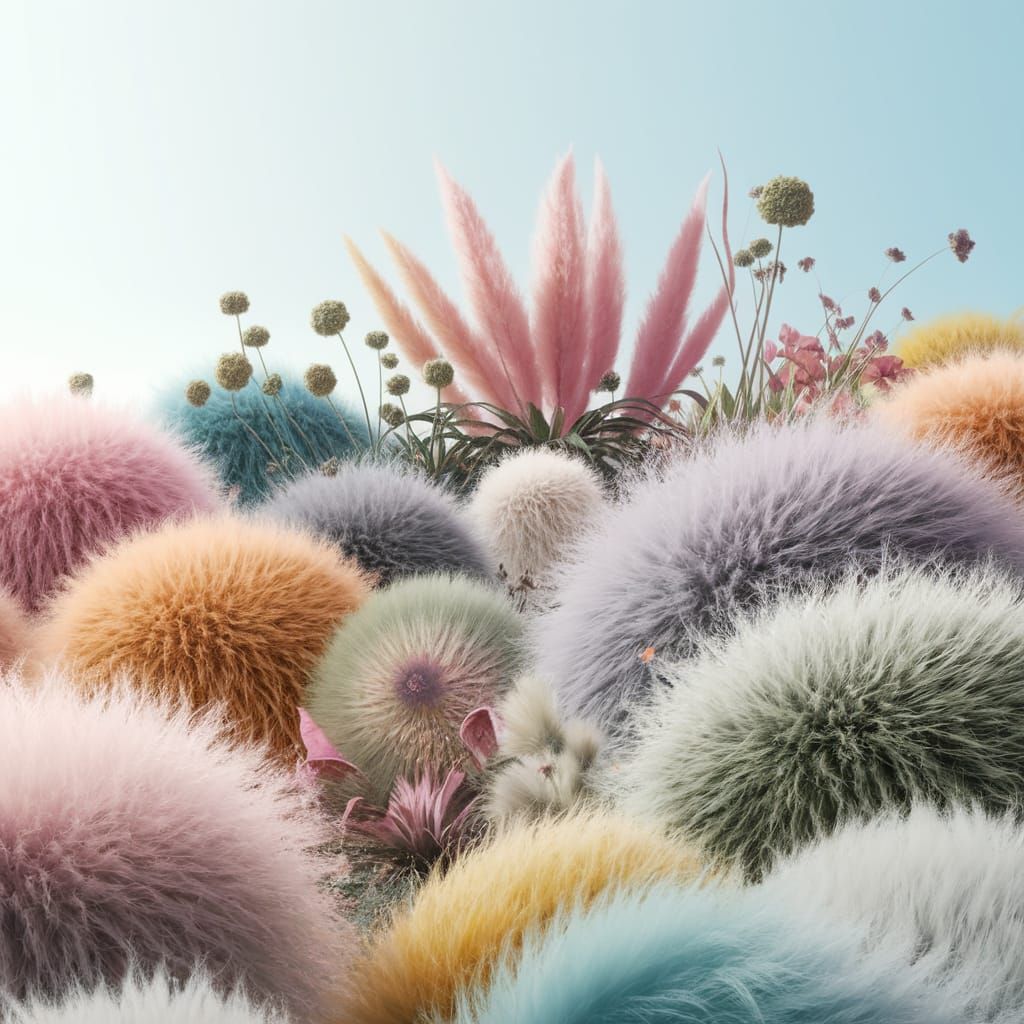 Vibrant Floral Fantasy in Whimsical Nature