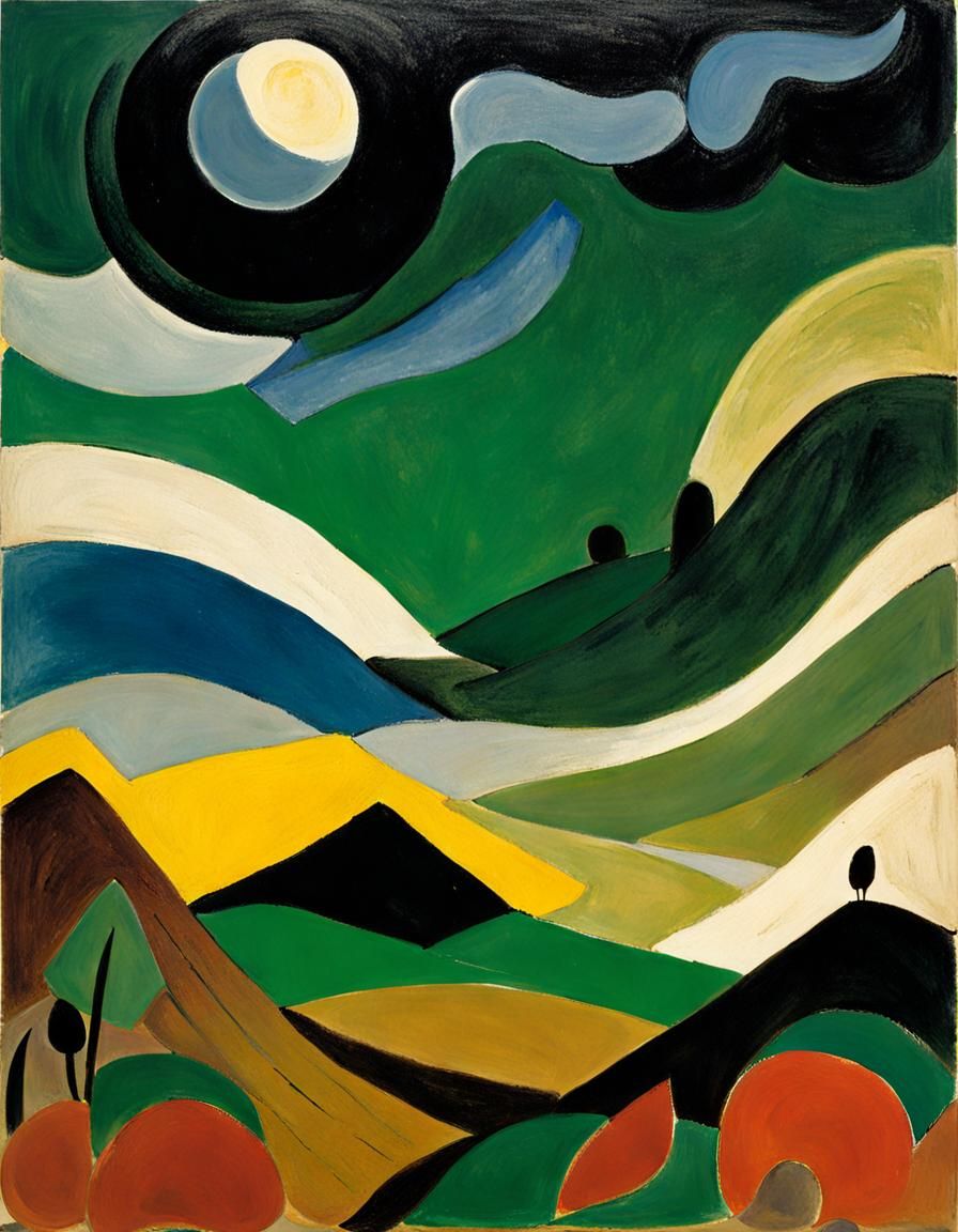 Abstract Landscape in Arthur Dove Style