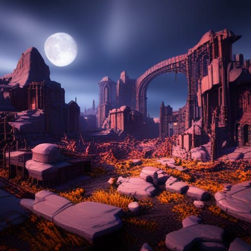 Fantastical Abstract Concept Art in Deep Color