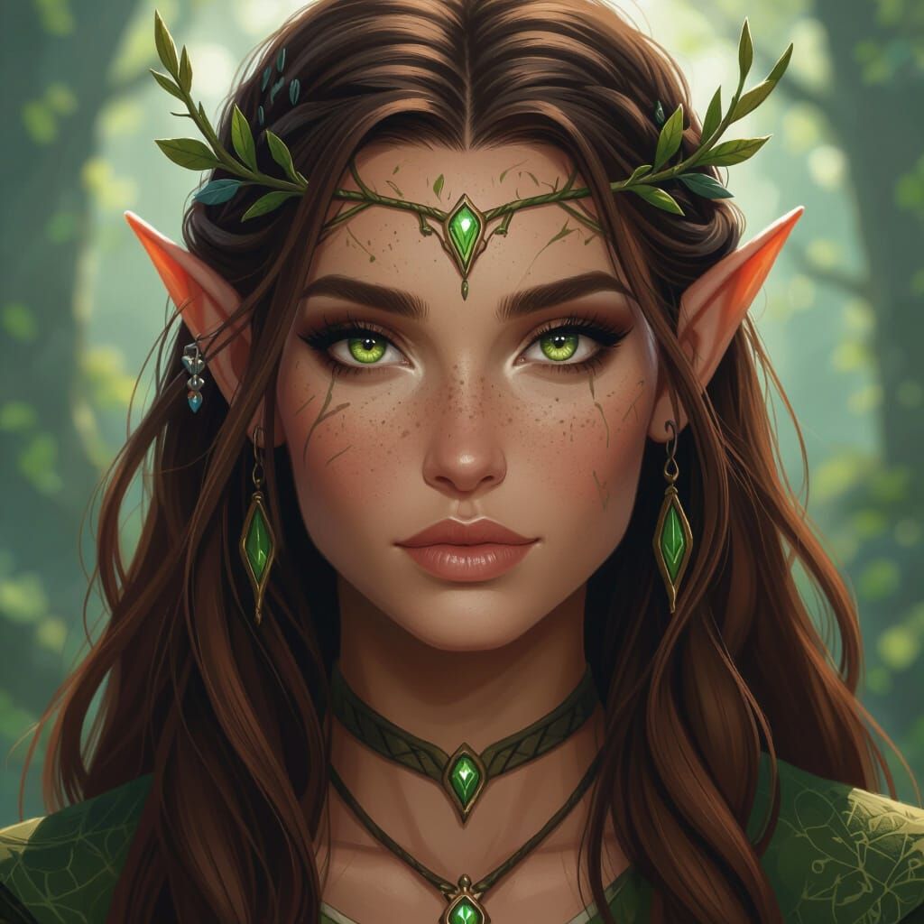 Wood Elf Druid Art