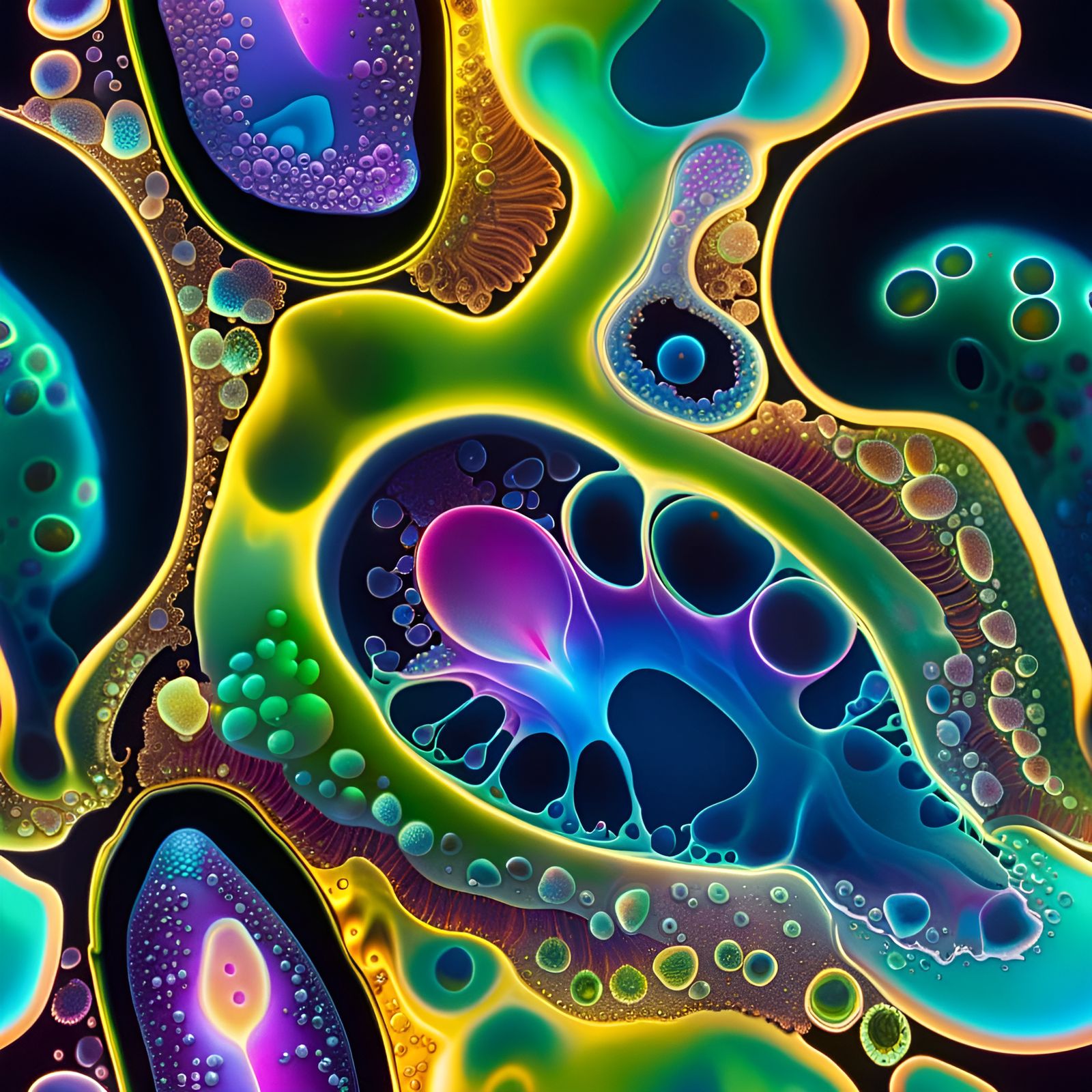 Radioactive Amoebas Seen Through a Powerful Microscope - science meets art