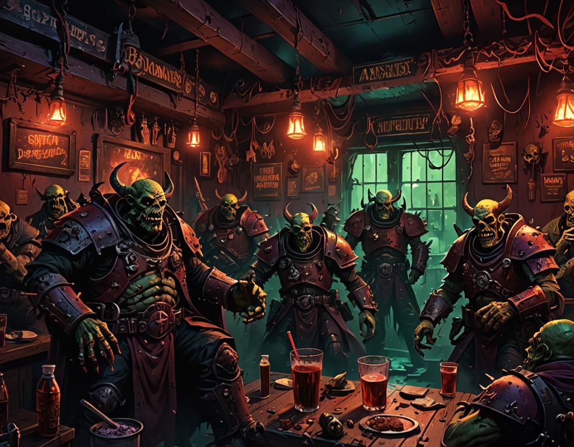 Chaos Infested Dive Bar: a Dark Gothic Nightmare