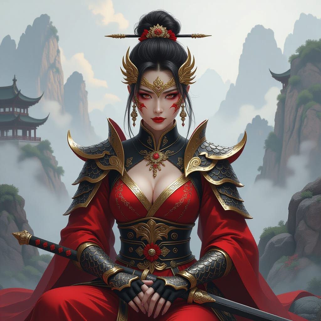 Dragon Goddess Warrior in Ancient China