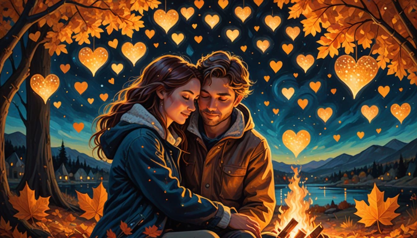 Stargazing beside a crackling bonfire.