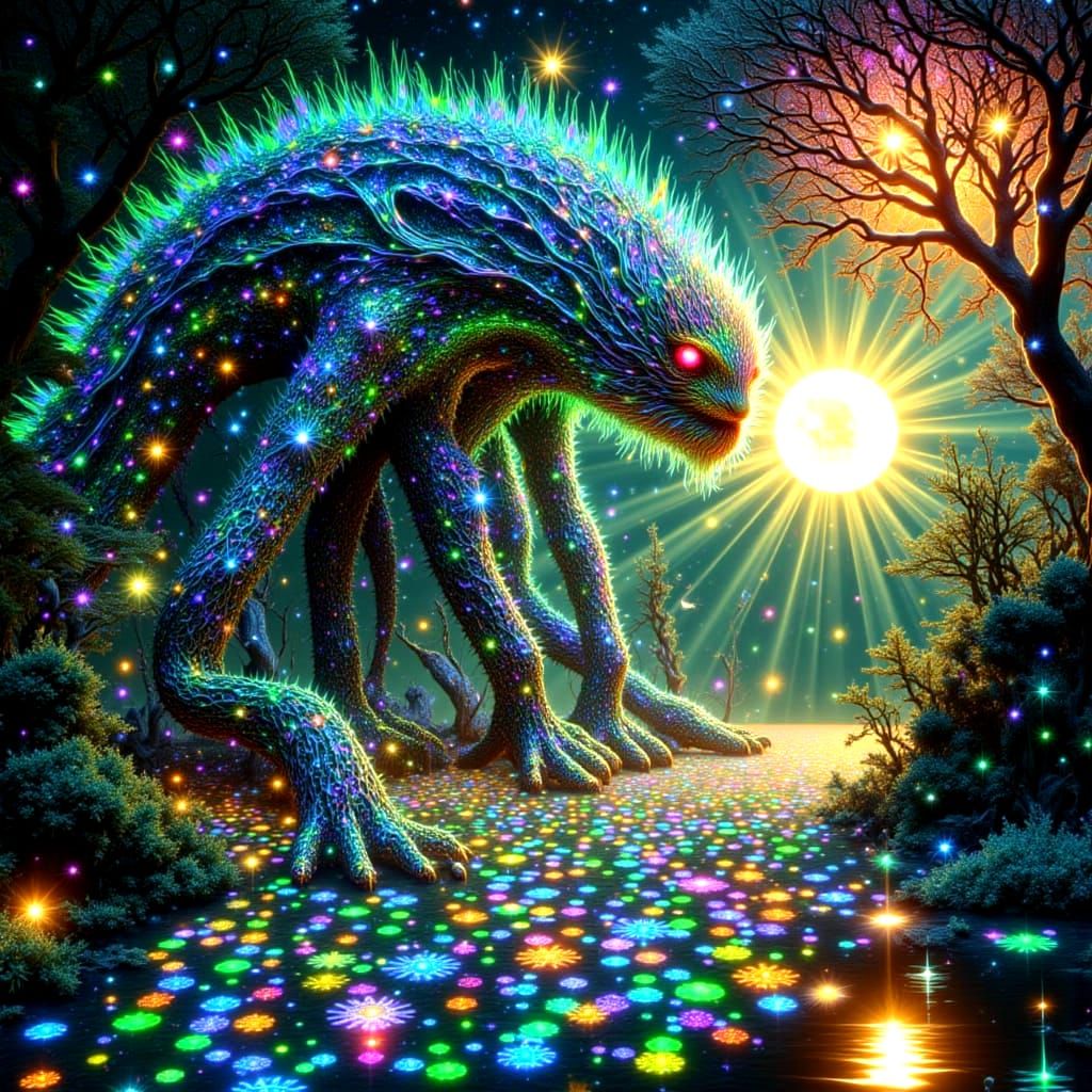 Photorealistic Grid Beast Portal in 3D