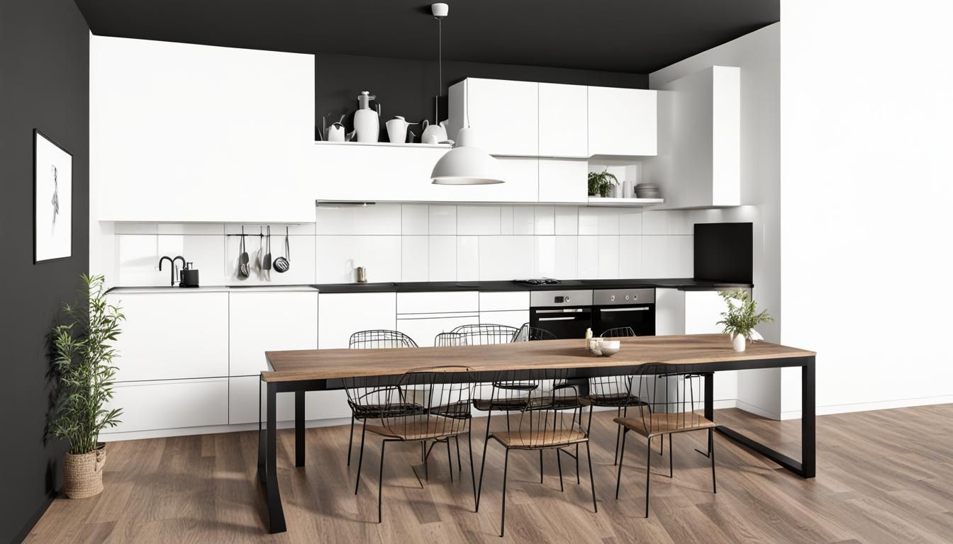 Scandinavian Open Kitchen and Living Room Design