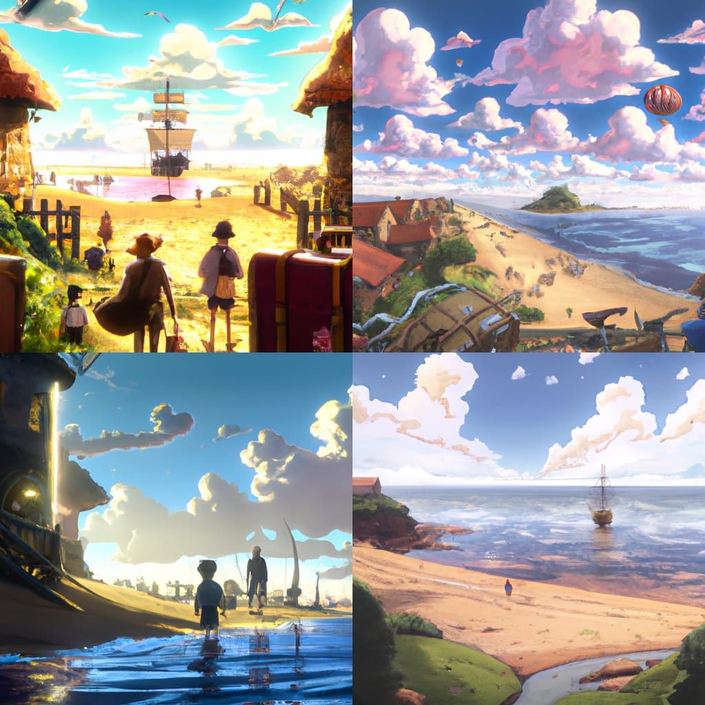 One Piece in Studio Ghibli Anime Style