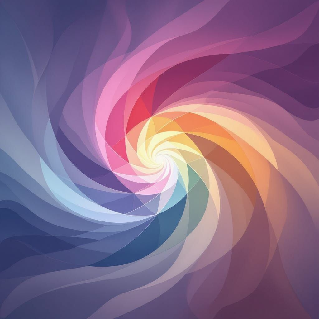 Abstract Inner Peace with Swirling Iridescent Colors