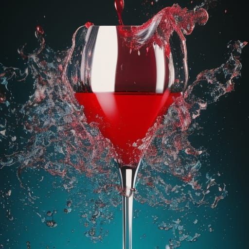 Wine Glass Spill: Stop Motion Art Photography