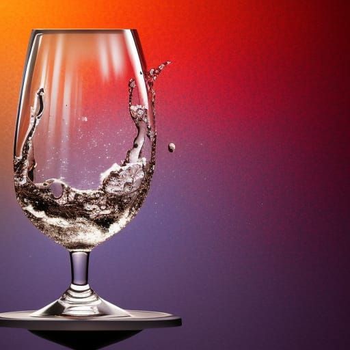 Dynamic Wine Glass Spill: Stop Motion Art