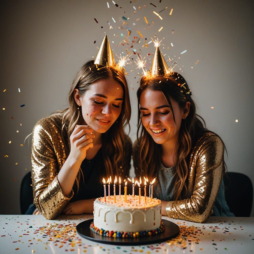 Moody Birthday Celebration with Whiskey and Confetti