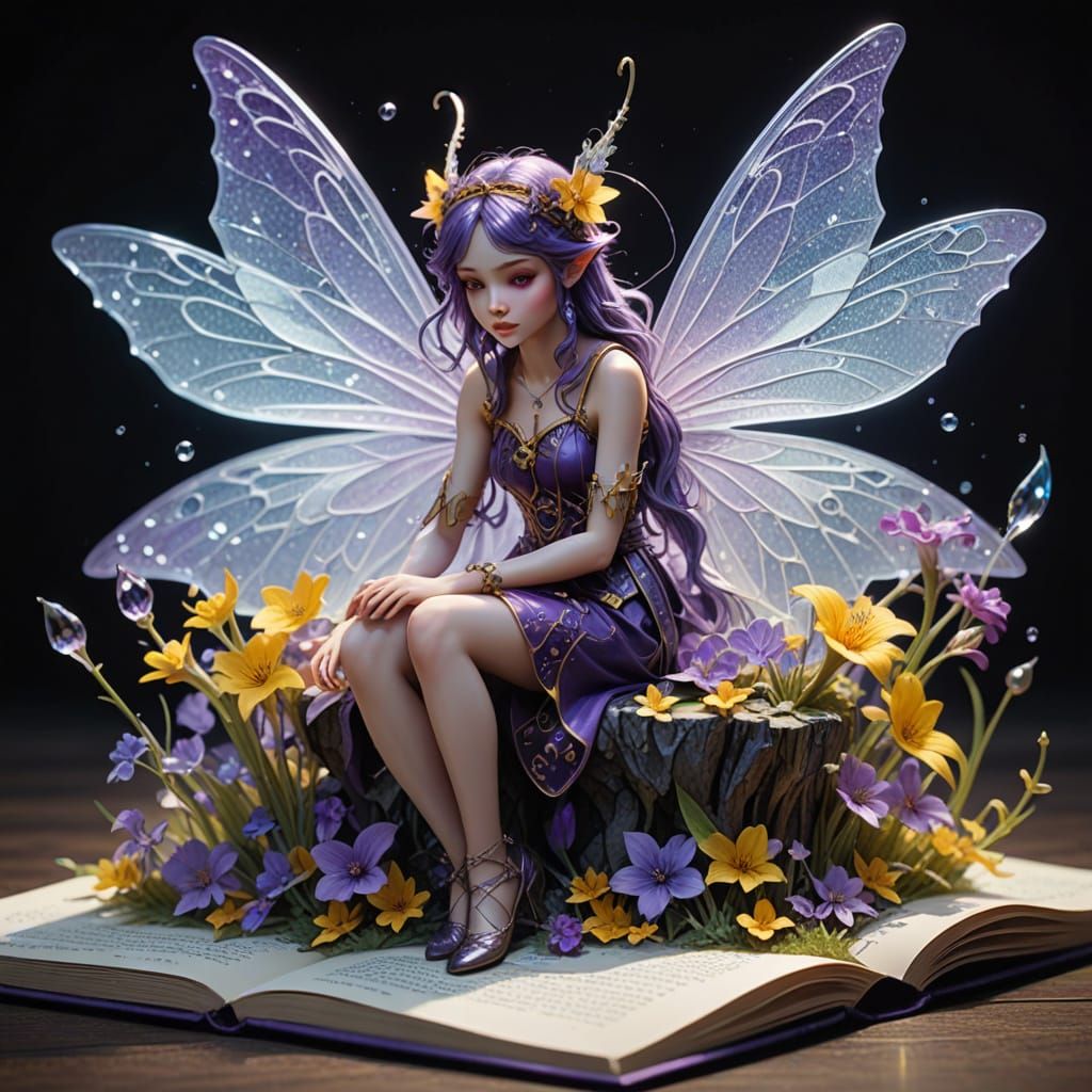 Crystal Fairies in Magical Pop-Up Book Art