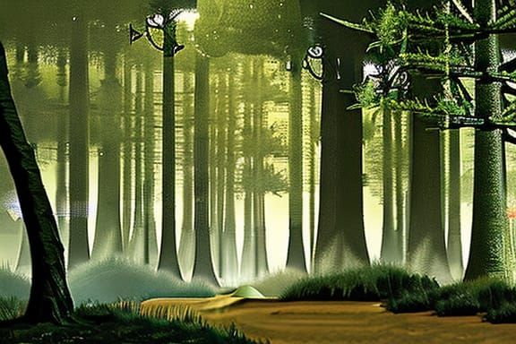 Enchanted Forest: A Cinematic Fantasy Landscape