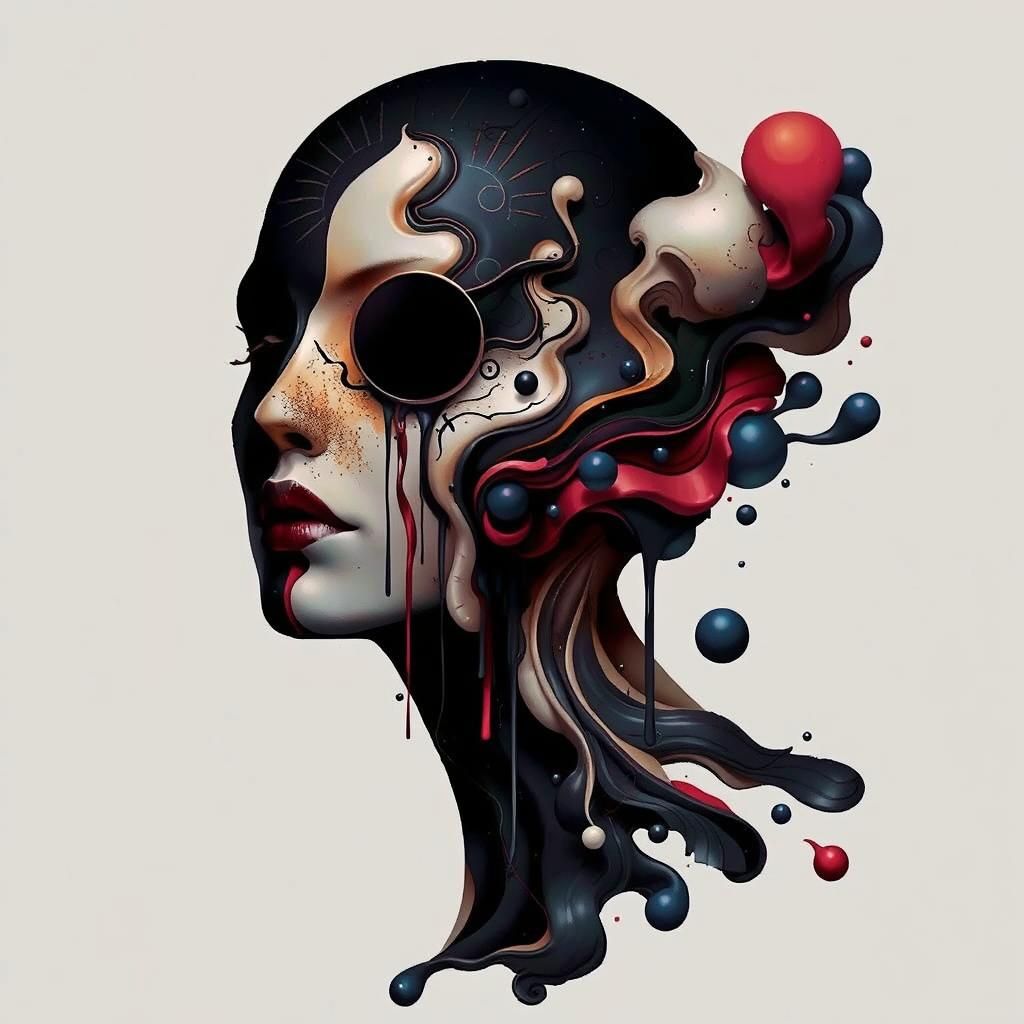 Abstract Female Figure in Dreamlike State