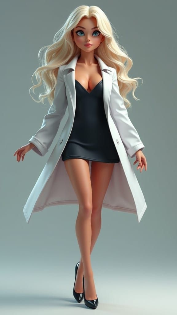 Futuristic Femme in Cyberpunk Attire