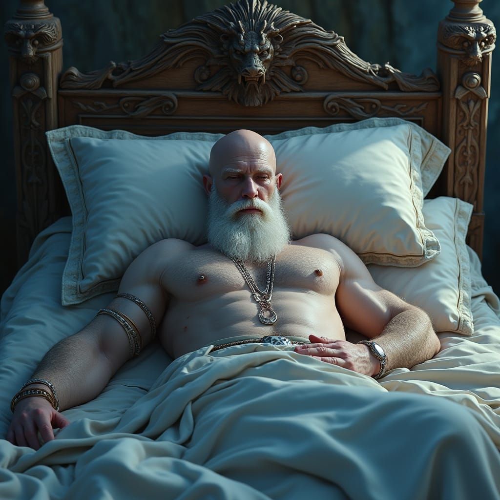 Sleeping Giant in Detailed Matte Painting Style