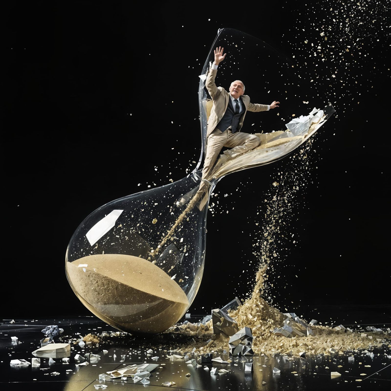 Surreal Transformation of Time and Sand