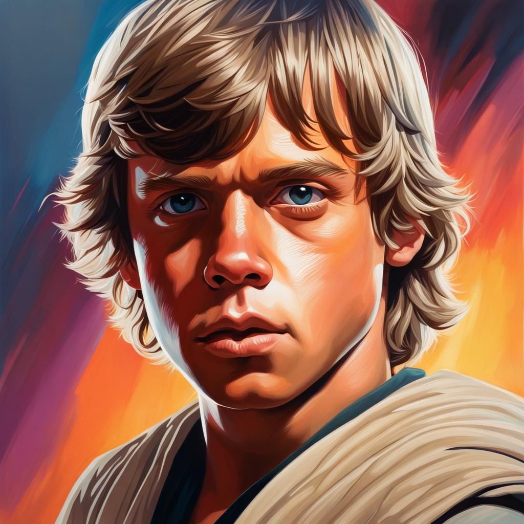 A young Luke Skywalker