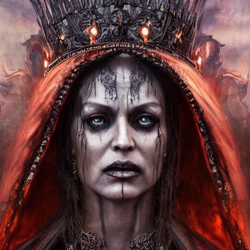Evil Goddess in Hellish Portrait