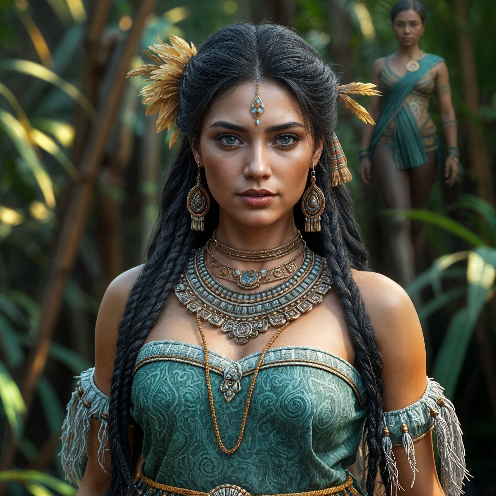 Exotic Mayan Goddess in 8K Cinematic Splendor
