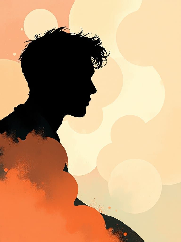 Figure in Dreamy Impressionist Landscape with Pastel Colors