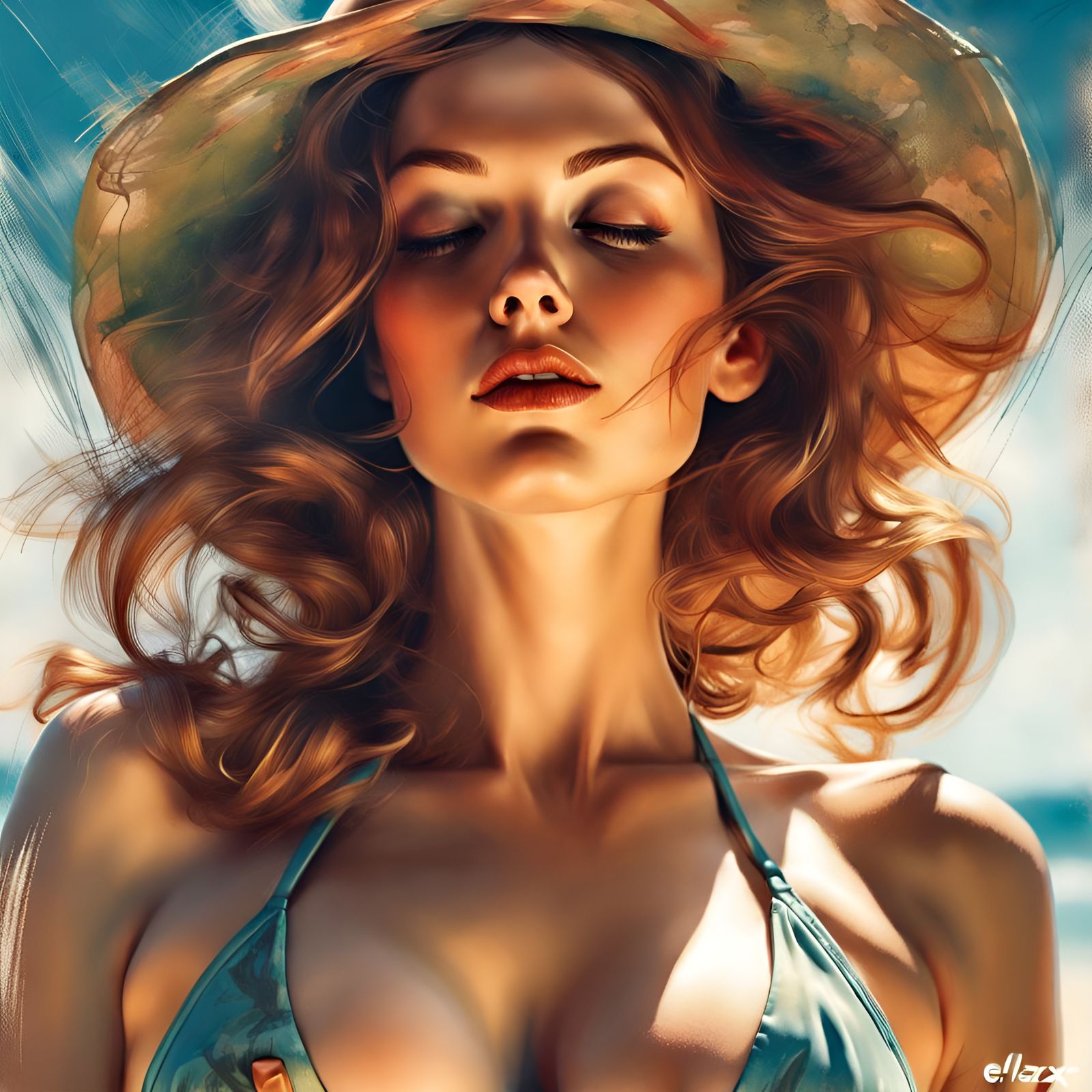 Stunning Bikini Portrait in Classic Pin-Up Style