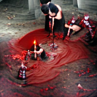 Dark Ritual Blood Sacrifice Scene