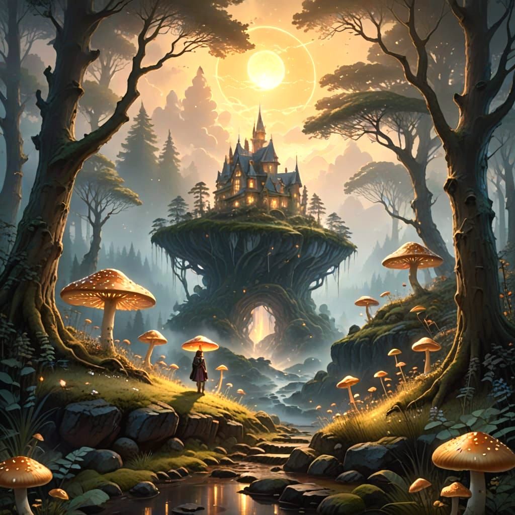 Ethereal Fantasy Landscapes in Dreamy Mist