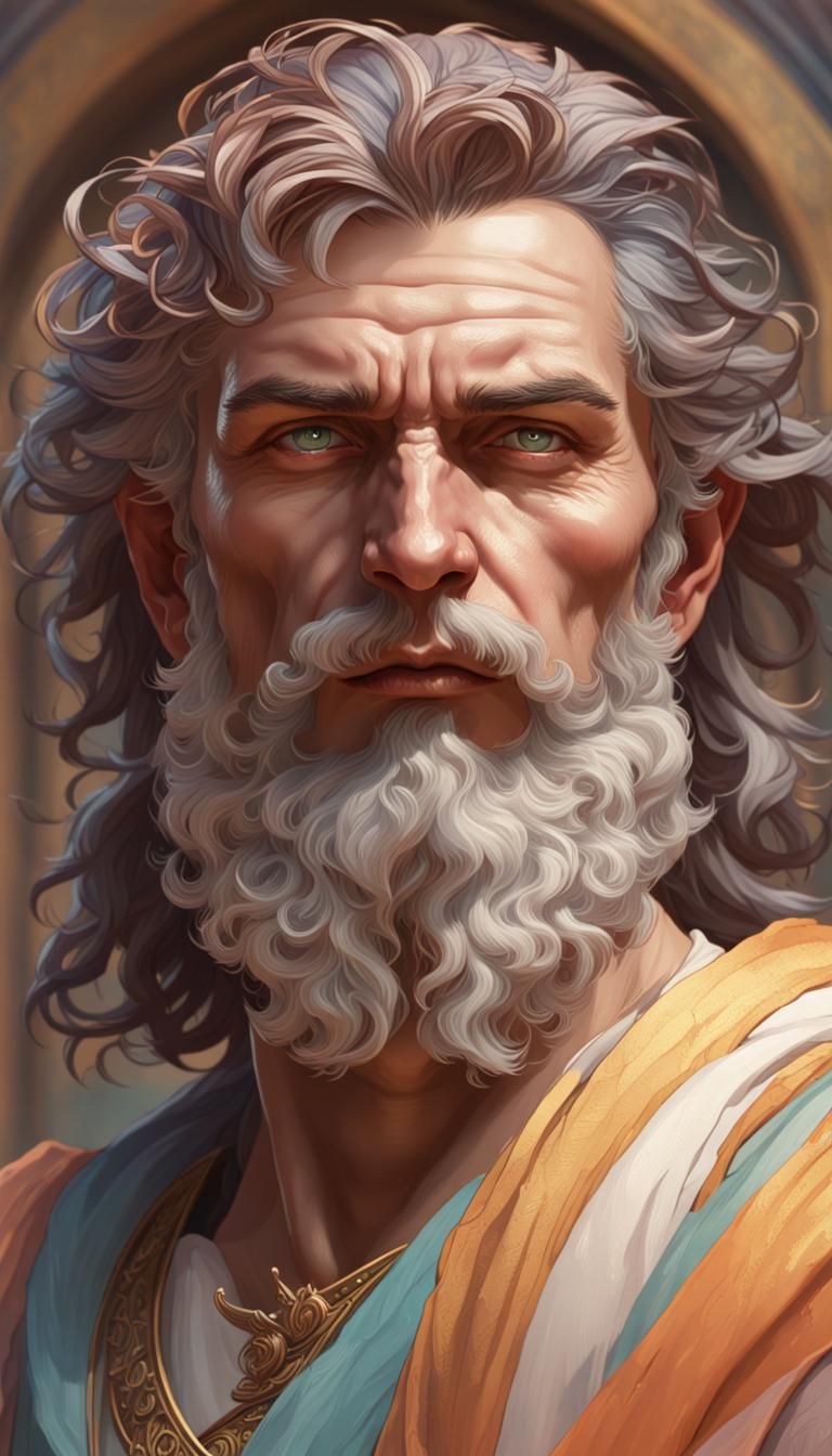 Prophet Daniel Portrait in Pastel Colors