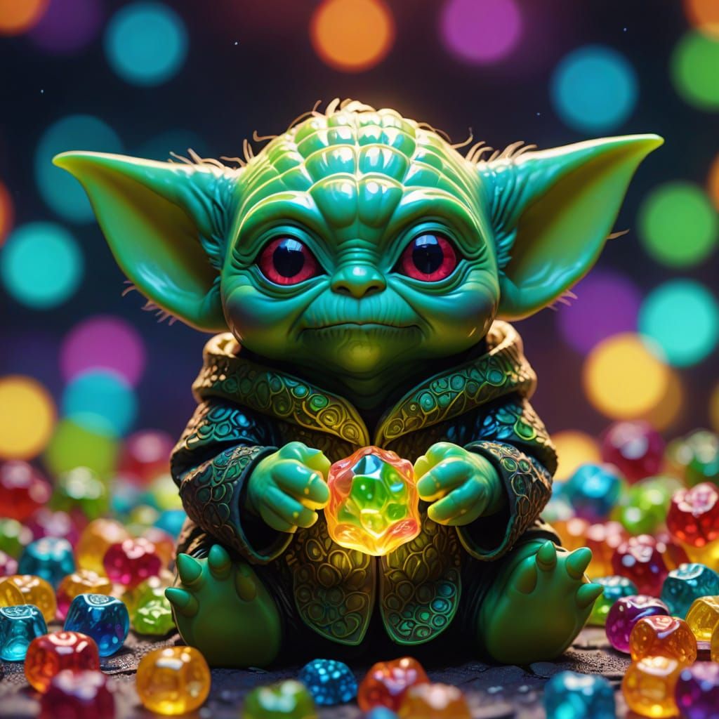 YODA GUMMY BEAR CHEW TOY