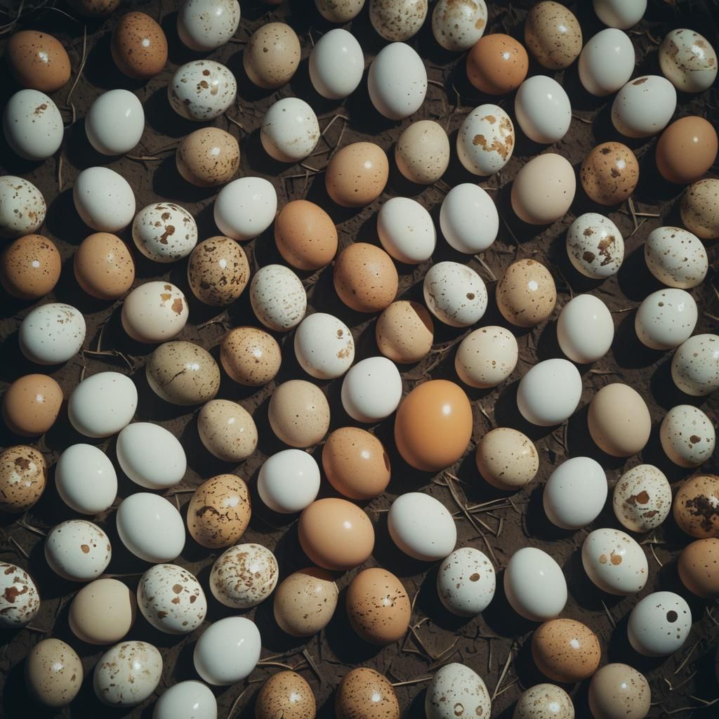 Dramatic Film Still of an Egg